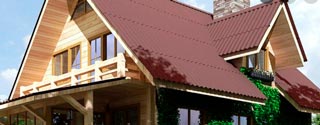 фрагмент кровли из ондулина